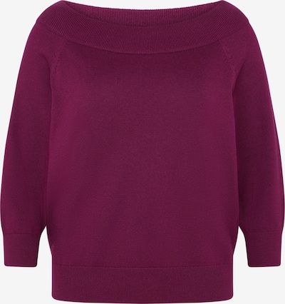 zero Strickpullover mit Carmenausschnitt in lila, Produktansicht