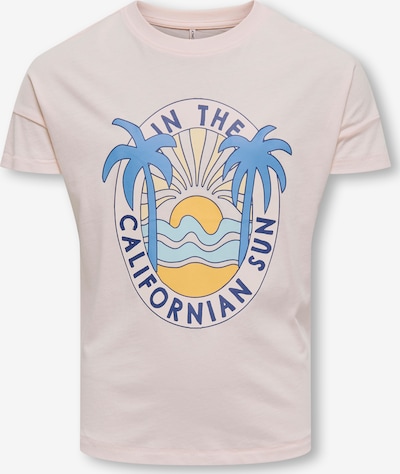 Marškinėliai 'KOGEMMA' iš ONLY GIRLS, spalva – šviesiai mėlyna / oranžinė / rožių spalva, Prekių apžvalga