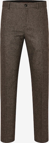 SELECTED HOMME Regular Chino Pants in Brown: front