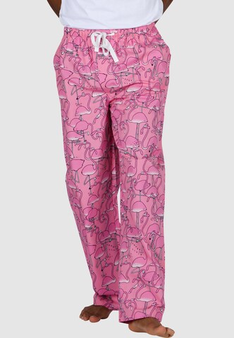 Pantalon de pyjama 'Greater Flamingos' Lousy Livin en rose : devant