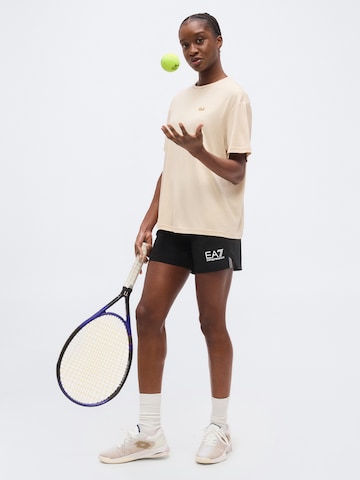 EA7 Emporio Armani Funkcionalna majica 'CORE LADY' | bež barva