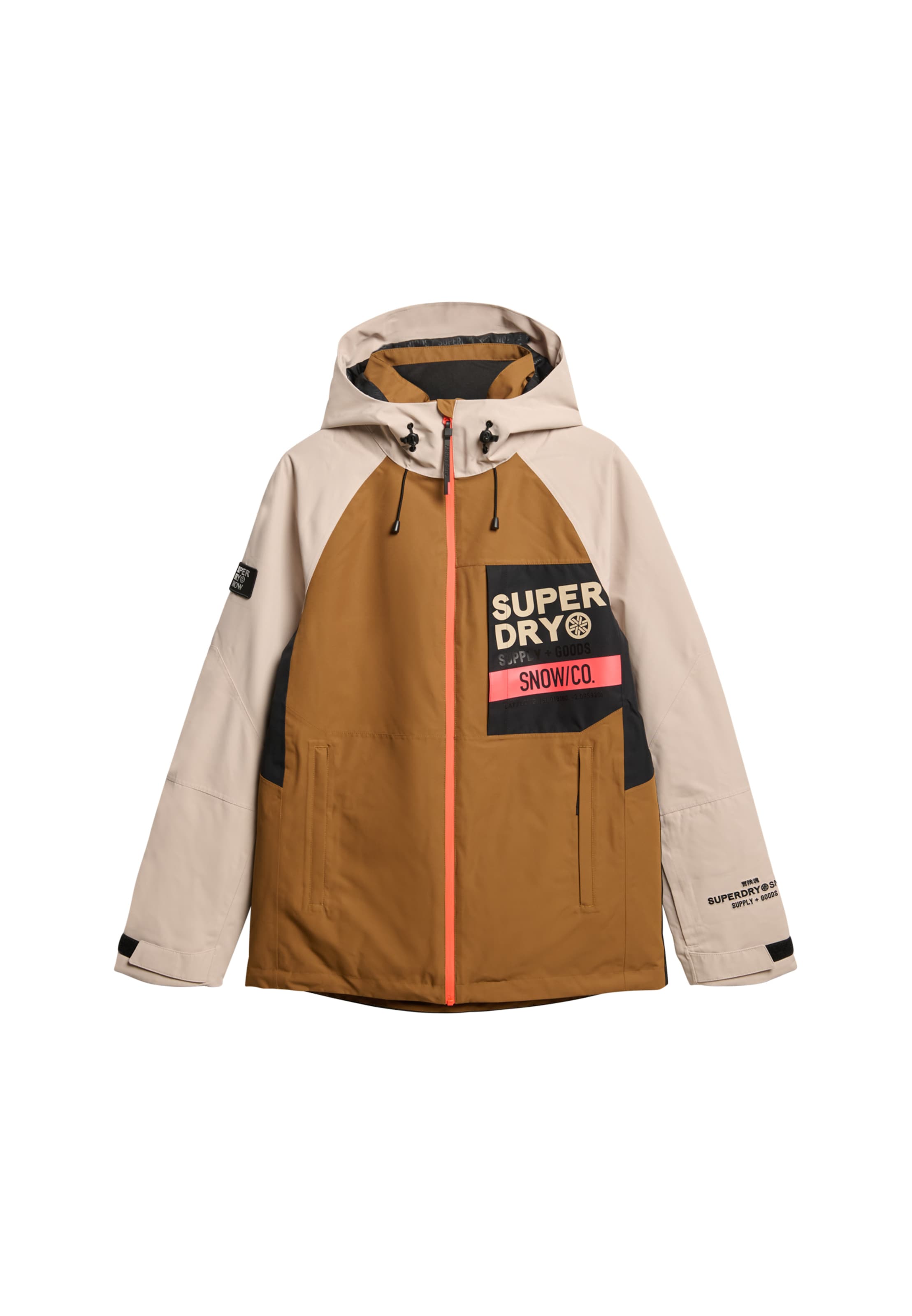 Superdry Outdoorjas 'Freestyle Core' in Beige: voorkant