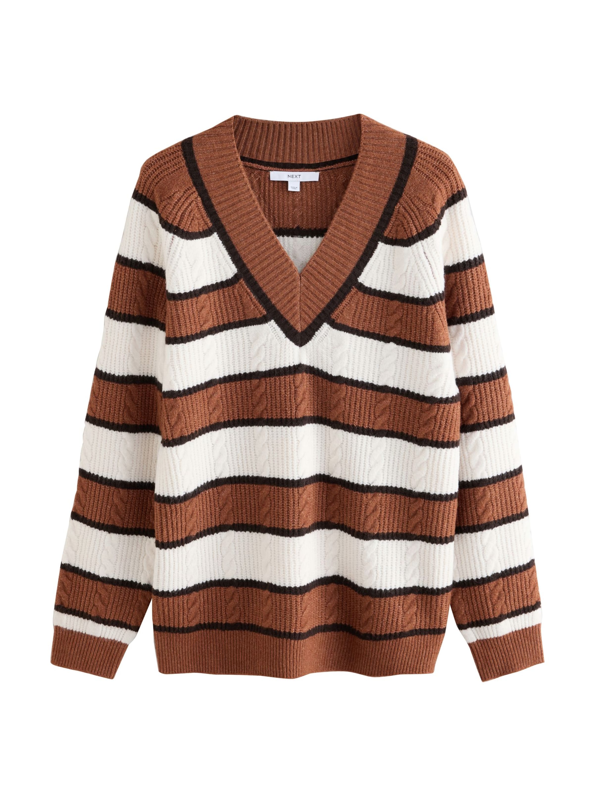 Pull-over Next en marron : devant