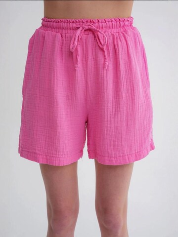 MixRay - Perna larga Calças em rosa: frente