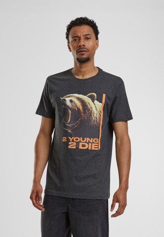 Mister Tee Shirt '2 Young 2 Die' in Grau: Vorderseite