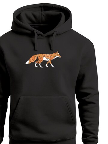 Neverless Sweatshirt 'Fuchs Polygon'‌‌‌‌‌‌ in Schwarz