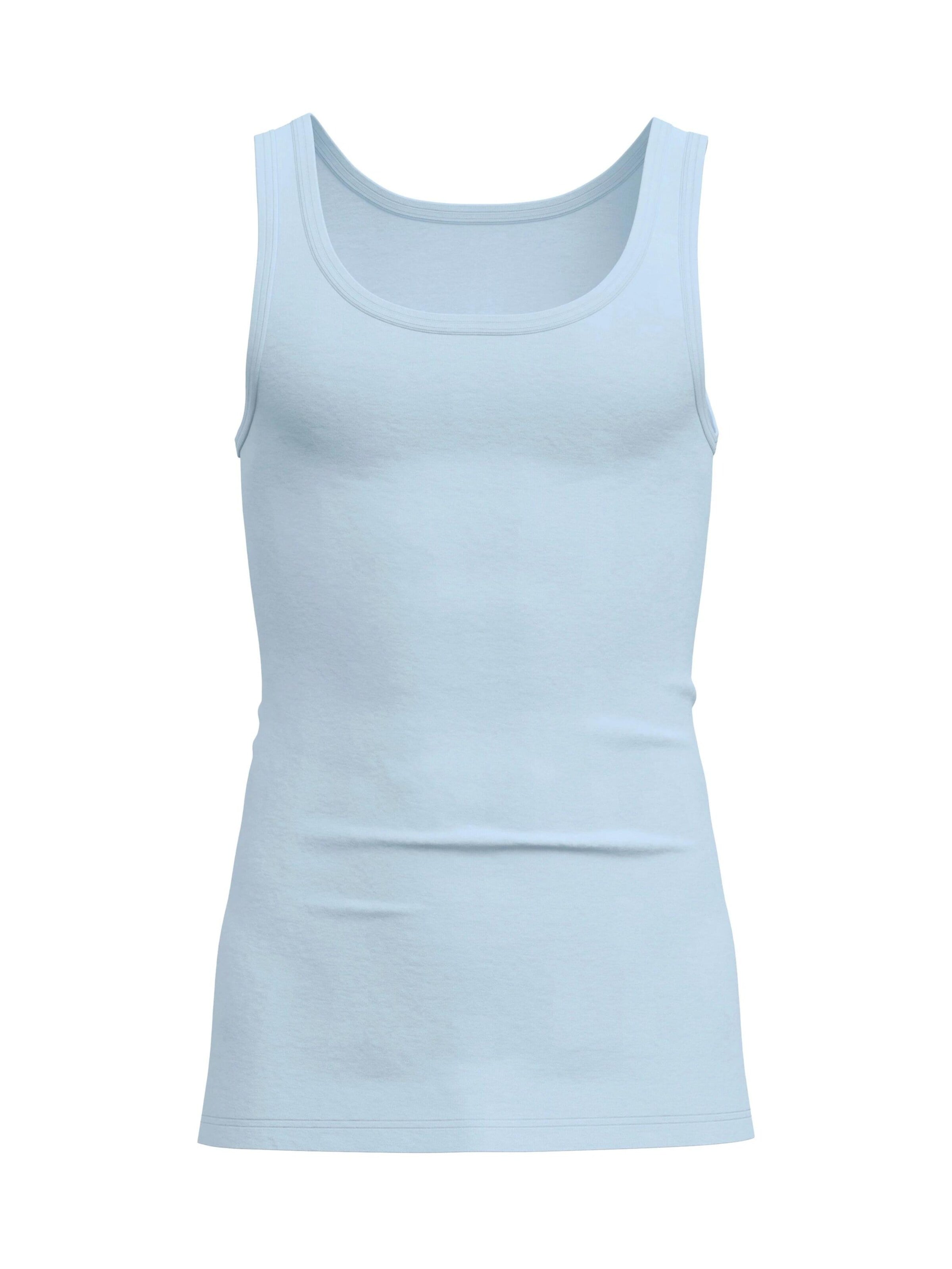 CALIDA Onderhemd 'Twisted Cotton' in Blauw: voorkant