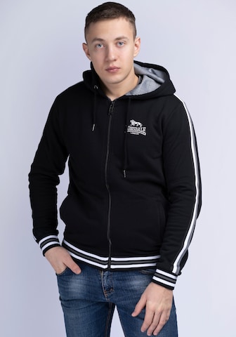 LONSDALE Zip-Up Hoodie in Blue: front