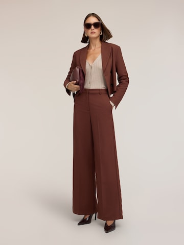 MOTIVI Wide leg Trousers in Brown