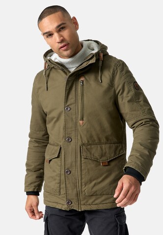 INDICODE JEANS Winter Jacket ' Crossing ' in Green