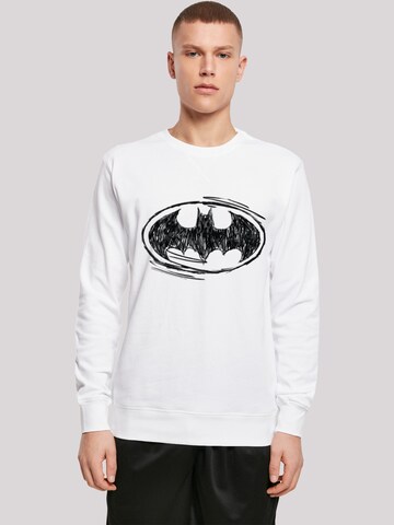 F4NT4STIC Sweatshirt 'DC Comics Batman' in Weiß: Vorderseite