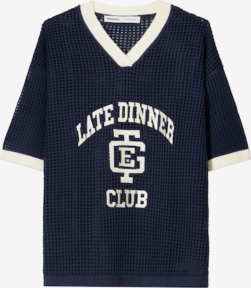 BershkaMajica - plava boja: prednji dio