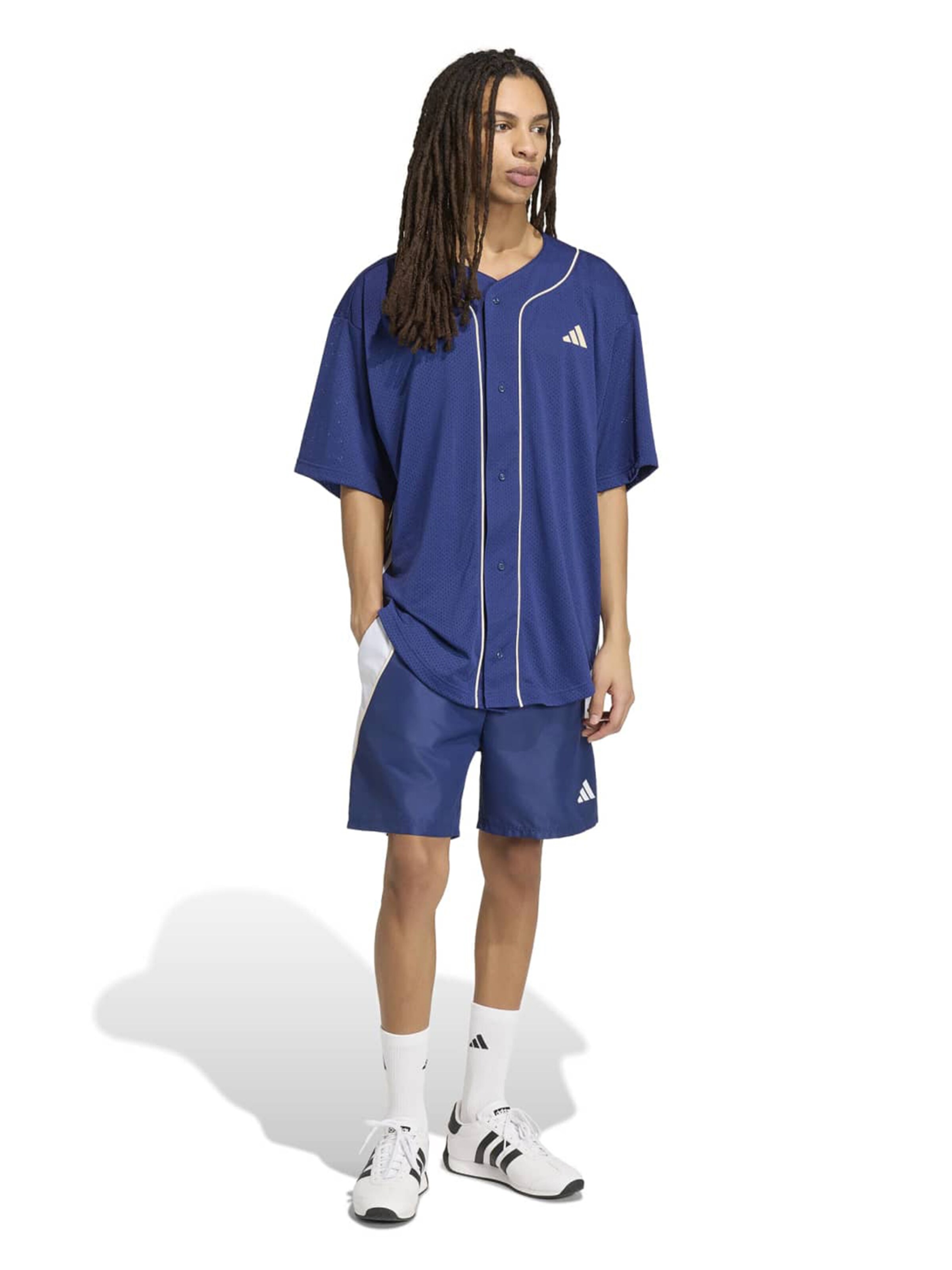 ADIDAS SPORTSWEAR Szabványos Sportnadrágok 'Stadium' - kék