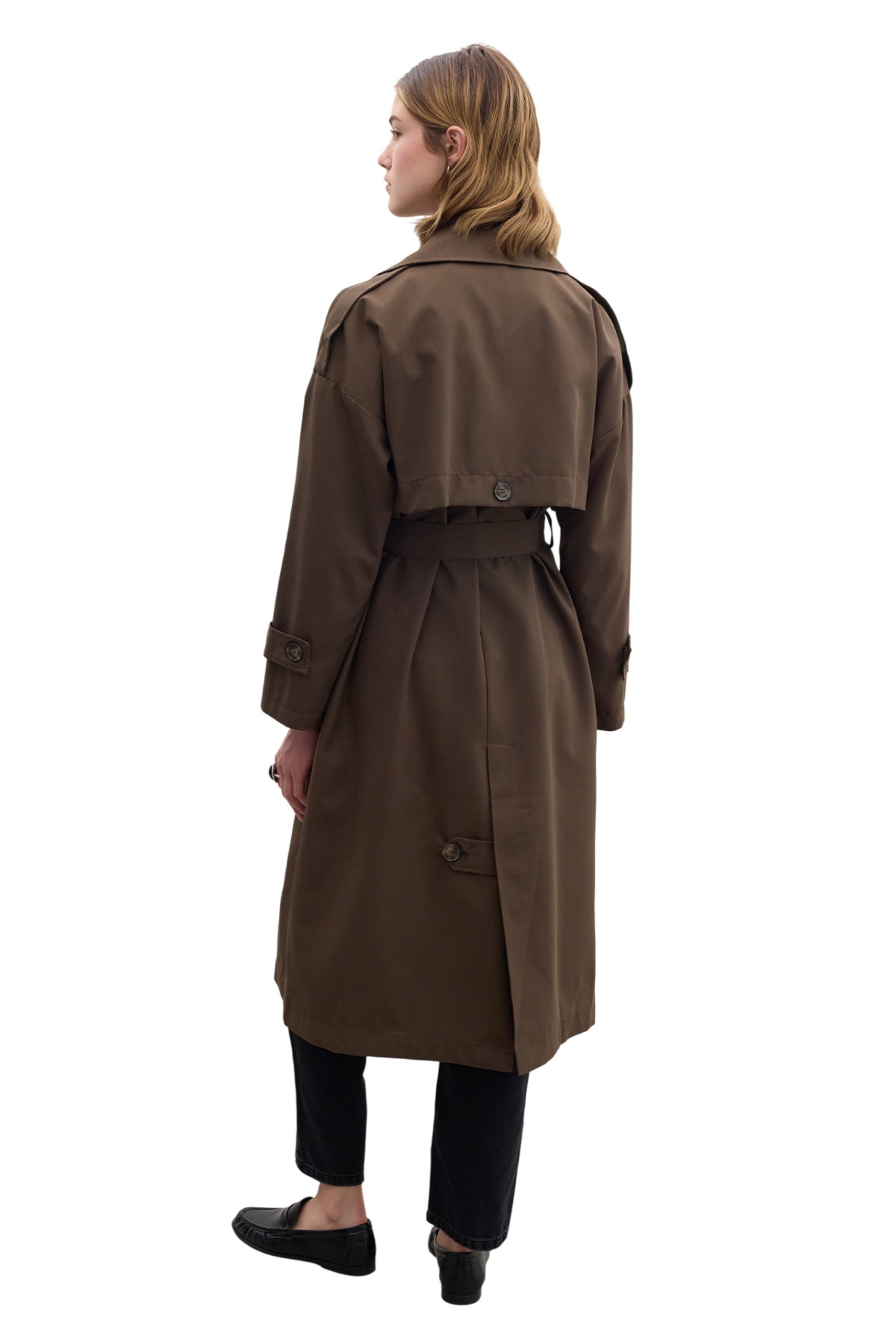 MANUKA Between-Seasons Coat in Brown