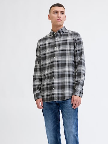 Coupe regular Chemise 'JPRBLUBARKLEY ' Jack & Jones Premium en gris : devant