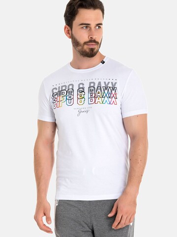 T-Shirt CIPO & BAXX en blanc : devant