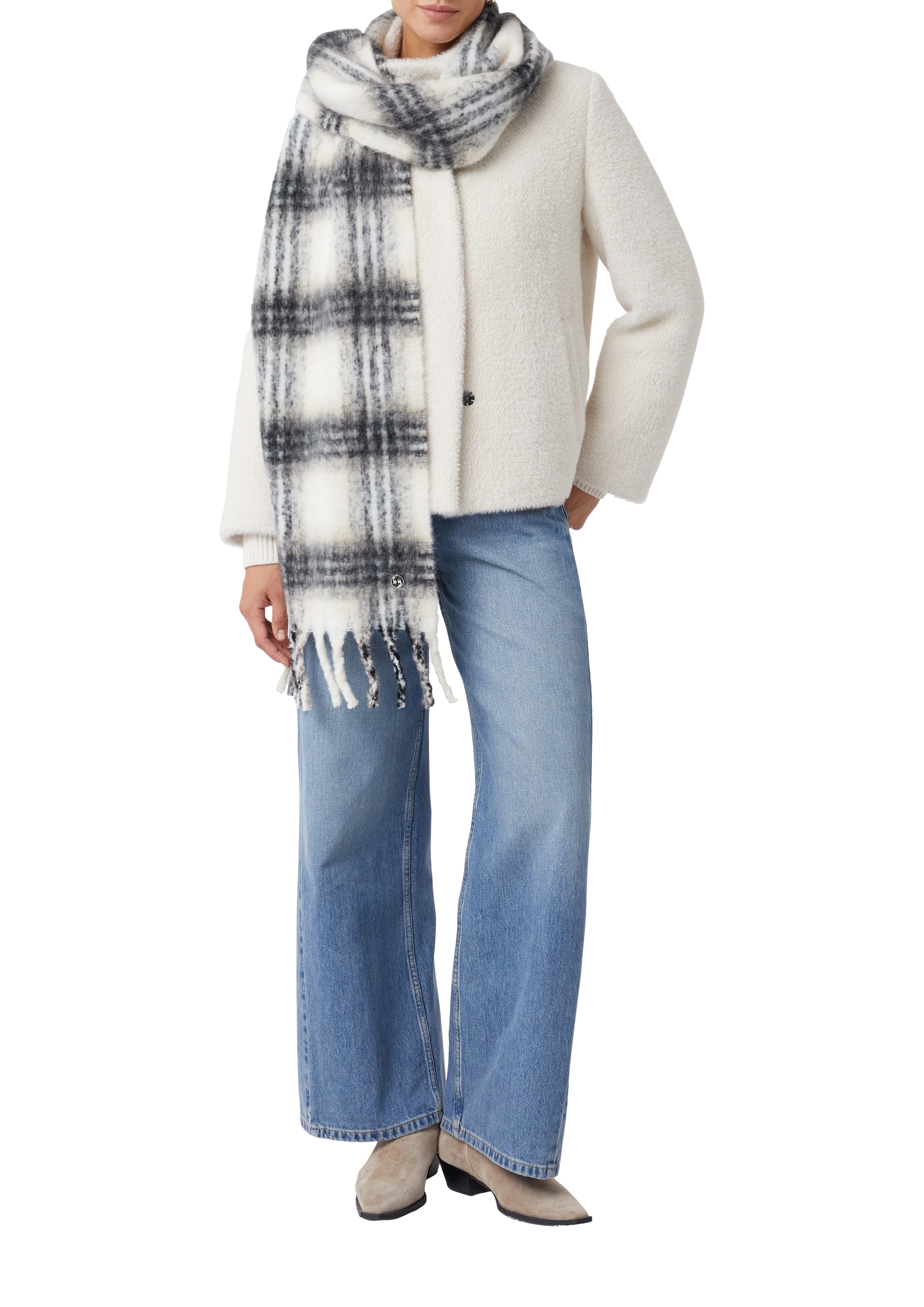 Écharpe COMMA en beige : derrière