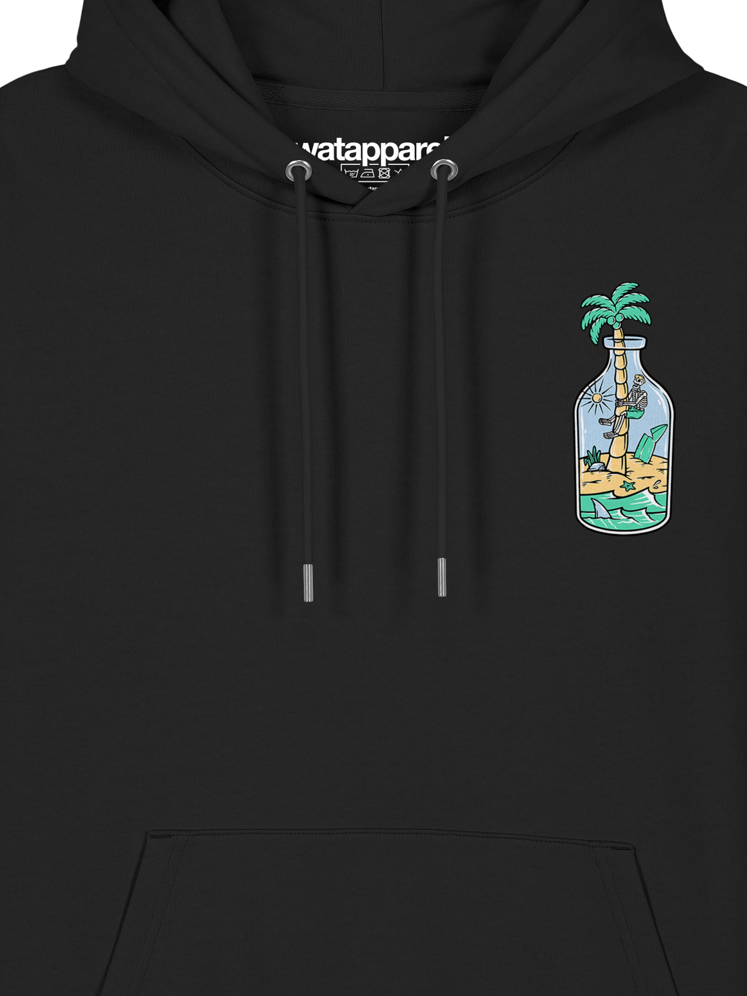 Watapparel Sweatshirt ' Holiday in a bottle ' in Schwarz