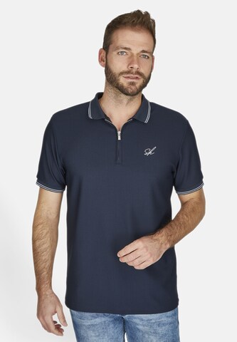 Steffen Klein Poloshirt in Blau: Vorderseite