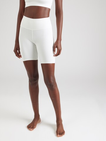 Hey Honey Skinny Sports trousers 'Biker Blanc' in White: front