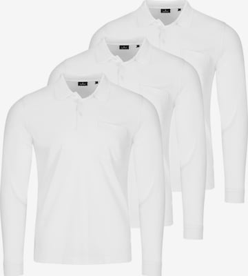 Ragman Shirt 'Basic' in Weiß: Vorderseite