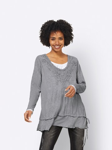 T-shirt heine en gris : devant