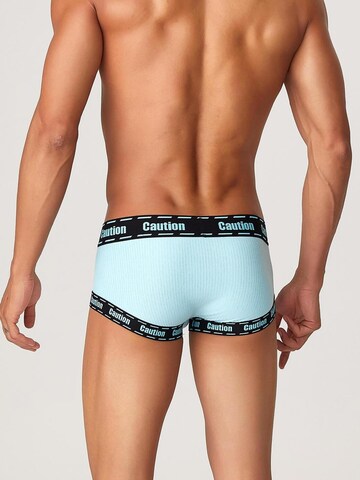 TAUWELL Boxer shorts 'Caution' in Blue