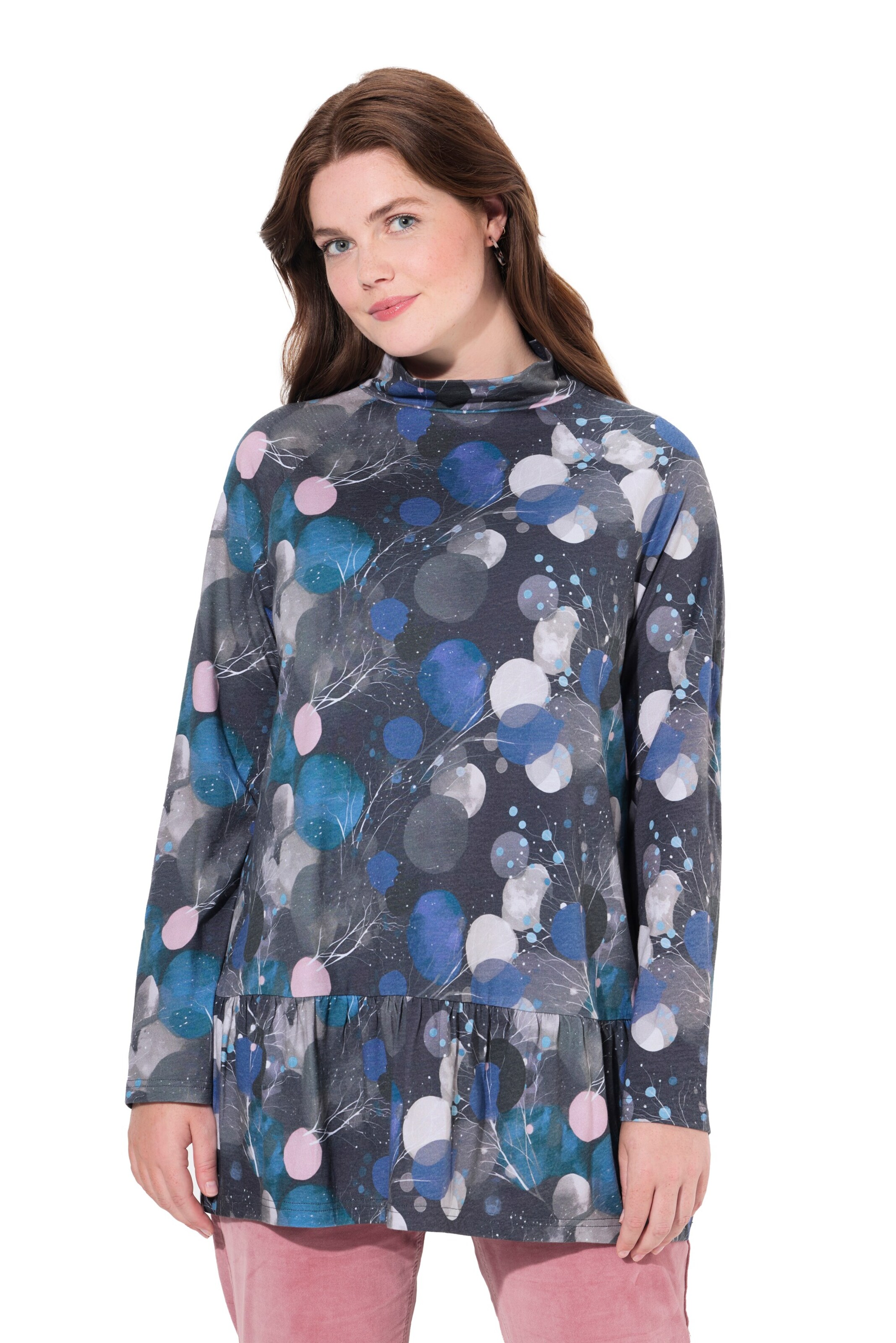 Ulla Popken Blouse in Blauw: voorkant