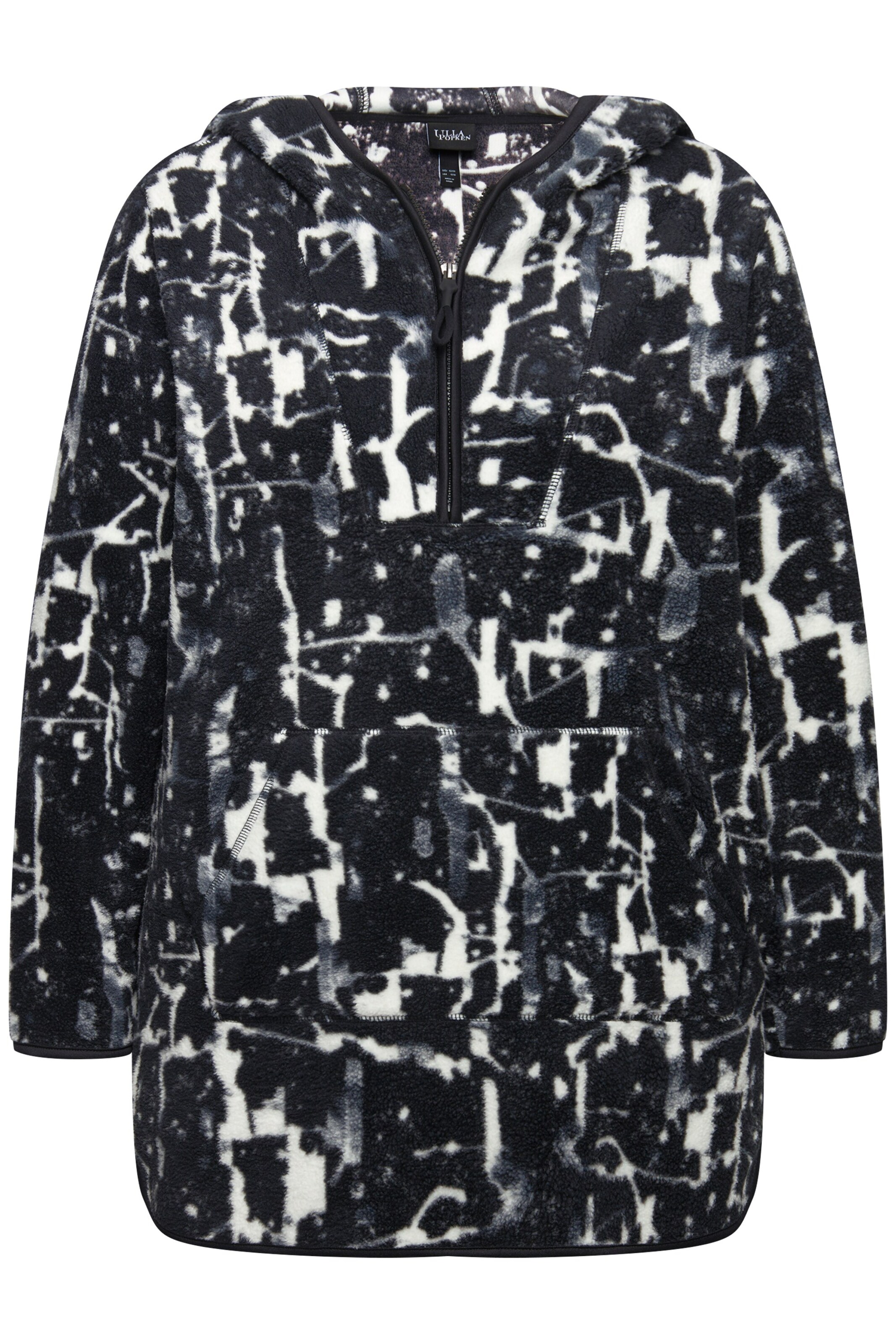 Ulla Popken Sweatshirt in Zwart: voorkant