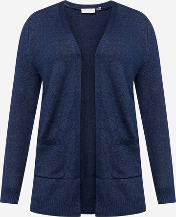 ONLY Carmakoma Gebreid vest 'ESLY' in Blauw: voorkant