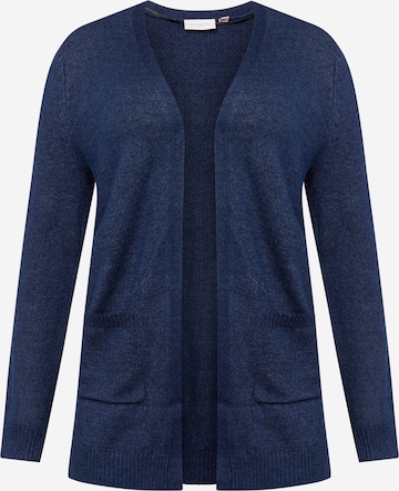 ONLY Carmakoma Gebreid vest 'ESLY' in Blauw: voorkant