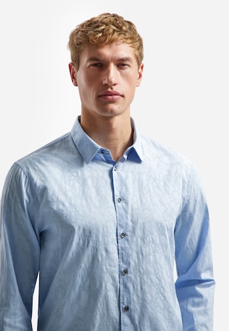 No Excess Regular fit Button Up Shirt in Blue