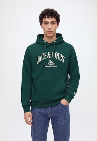 JACK & JONES Свитшот 'JORFREDERIKSBERG' в Зеленый: спереди