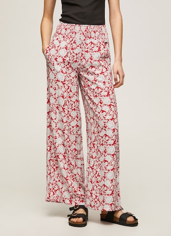 Pepe Jeans Wide leg Broek 'Birdy' in Rood: voorkant