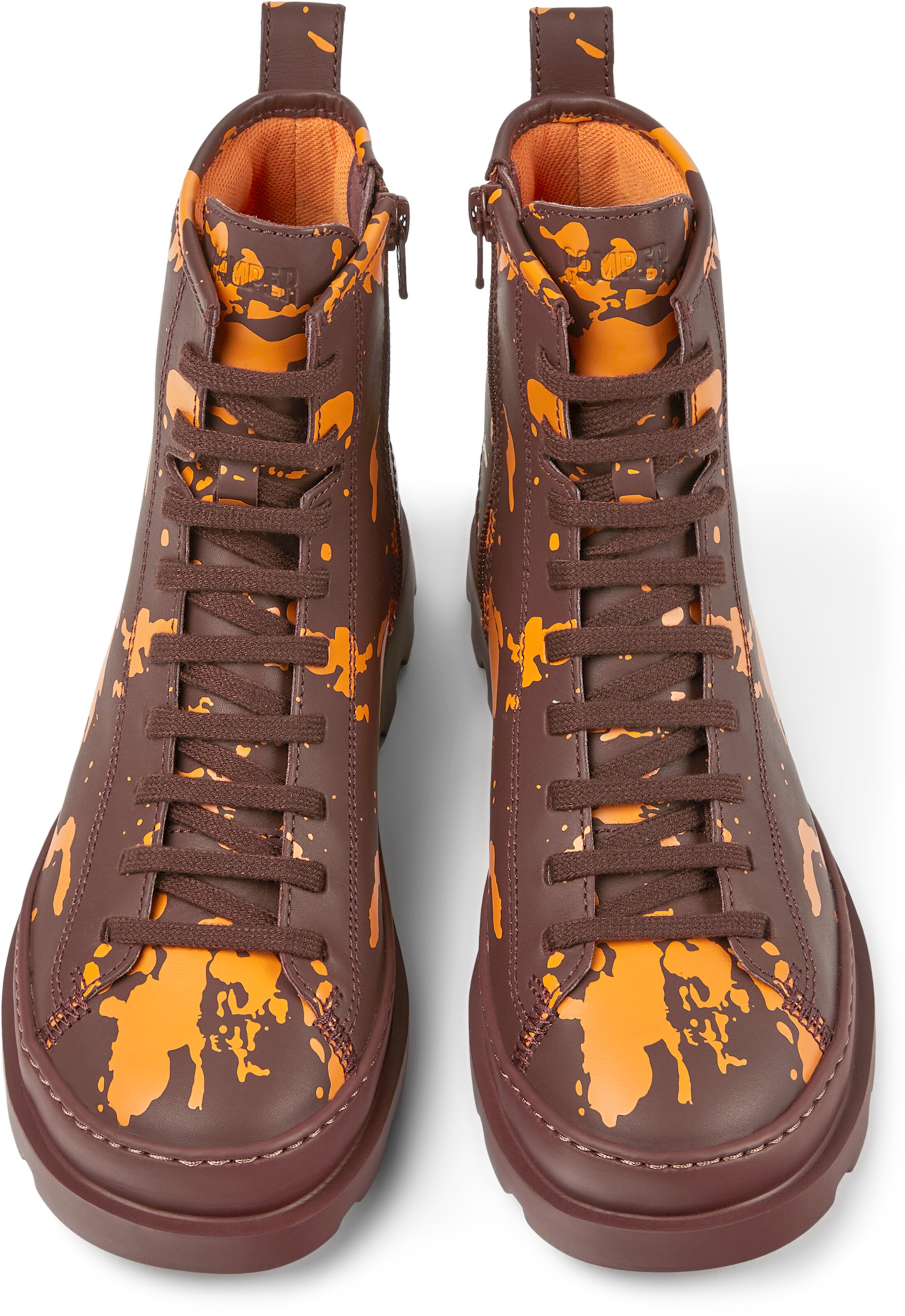 Stivaletto stringato 'Brutus' di CAMPER in rosso