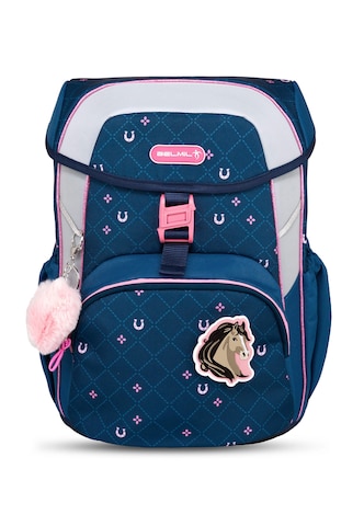 Belmil Schulranzen Set 5 tlg Kinderrucksack Maxi mit Brustgurt in Blau