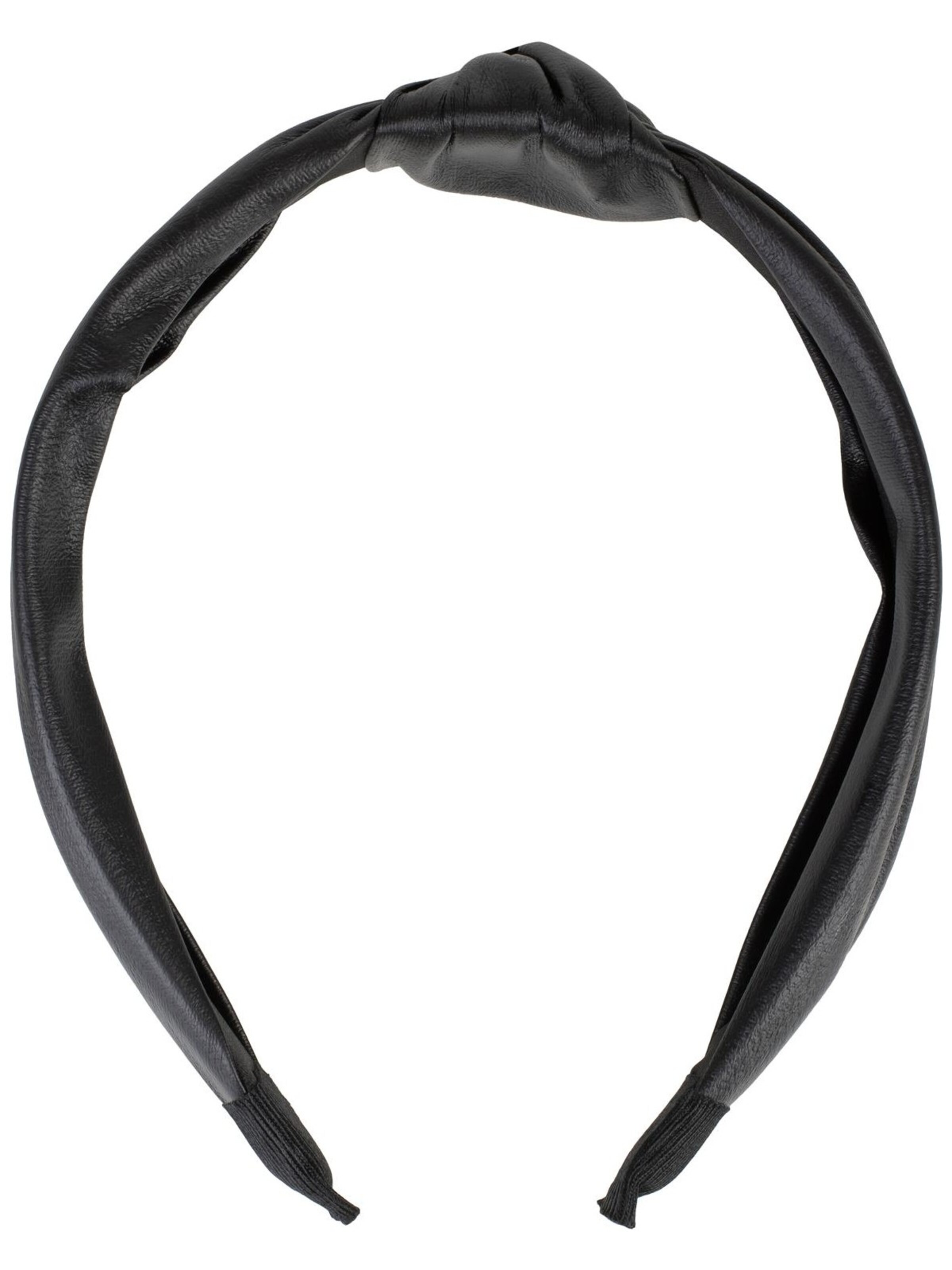 styleBREAKER Haarschmuck 'Haarreif Kunstleder Optik mit Knoten'‌‌‌‌‌‌ in Schwarz