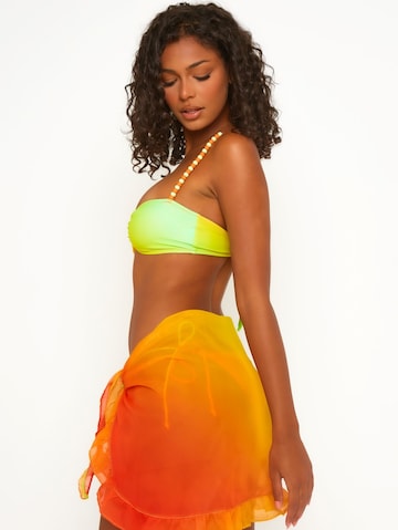 Moda Minx - Saia 'Club Tropicana' em laranja