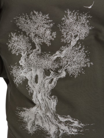 Life-Tree Pullover 'Zipper Organic Olive Tree'‌‌ in Grün