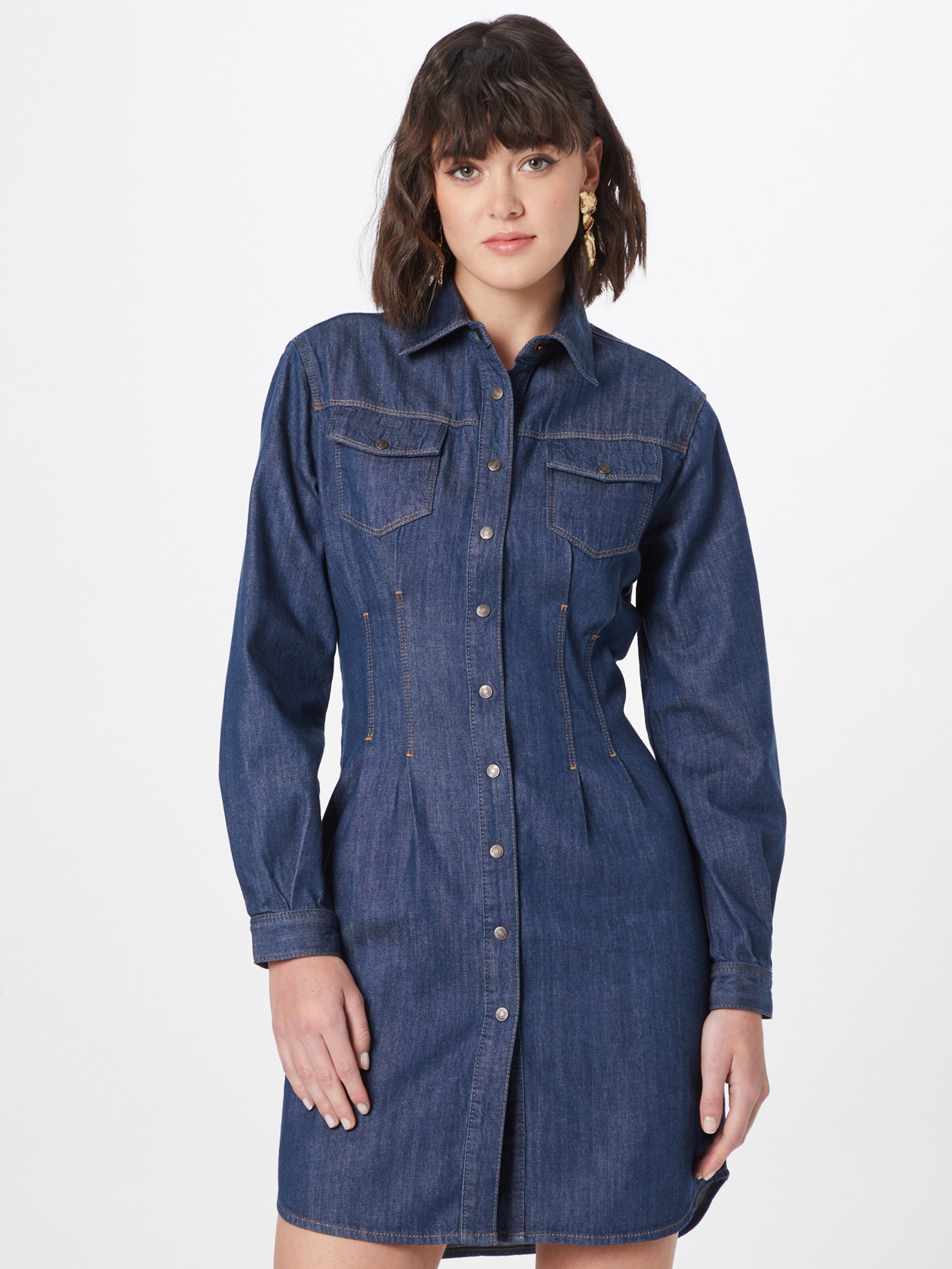 Frauen Große Größen Sisley Kleid in Blau - JY64250 Frauen Große Größen Sisley Kleid in Blau - JY64250