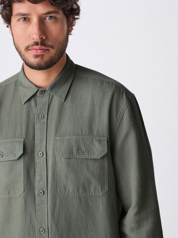 Next Regular fit Button Up Shirt in Green