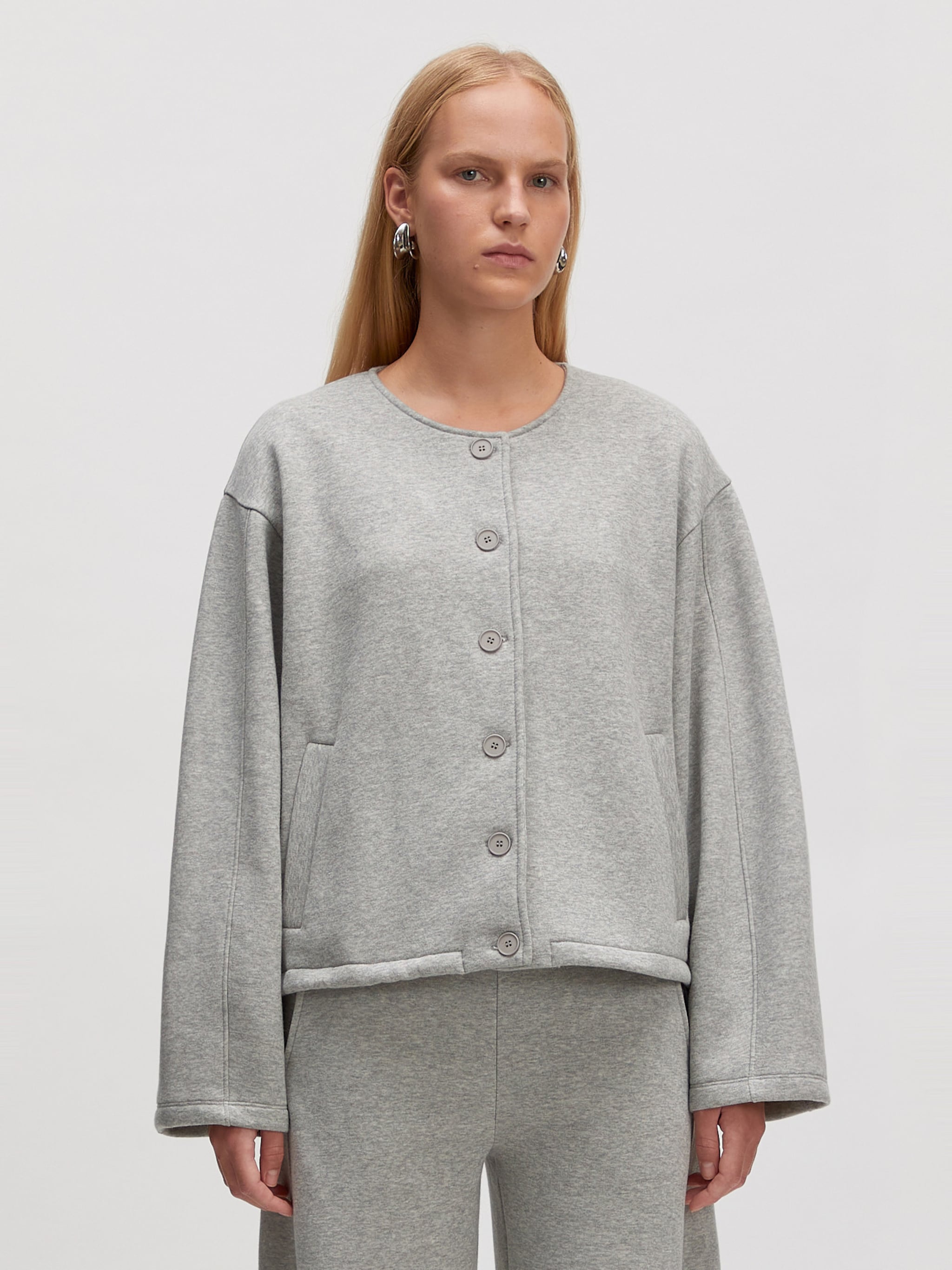 EDITED Producten Sweatvest 'Jilian' Grijs