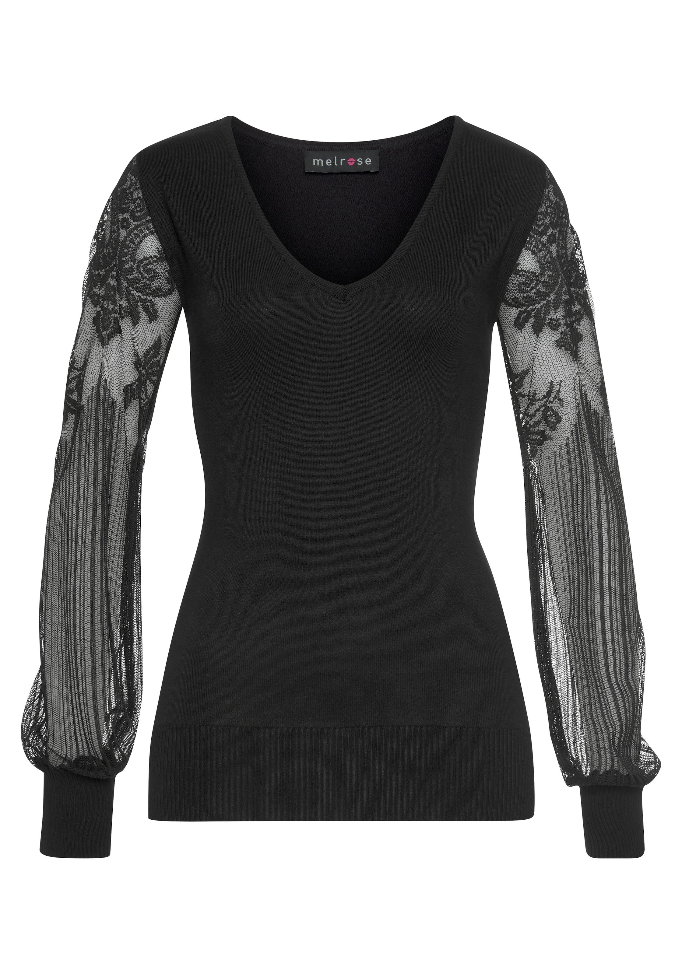 MELROSE Pullover in Schwarz: Vorderseite