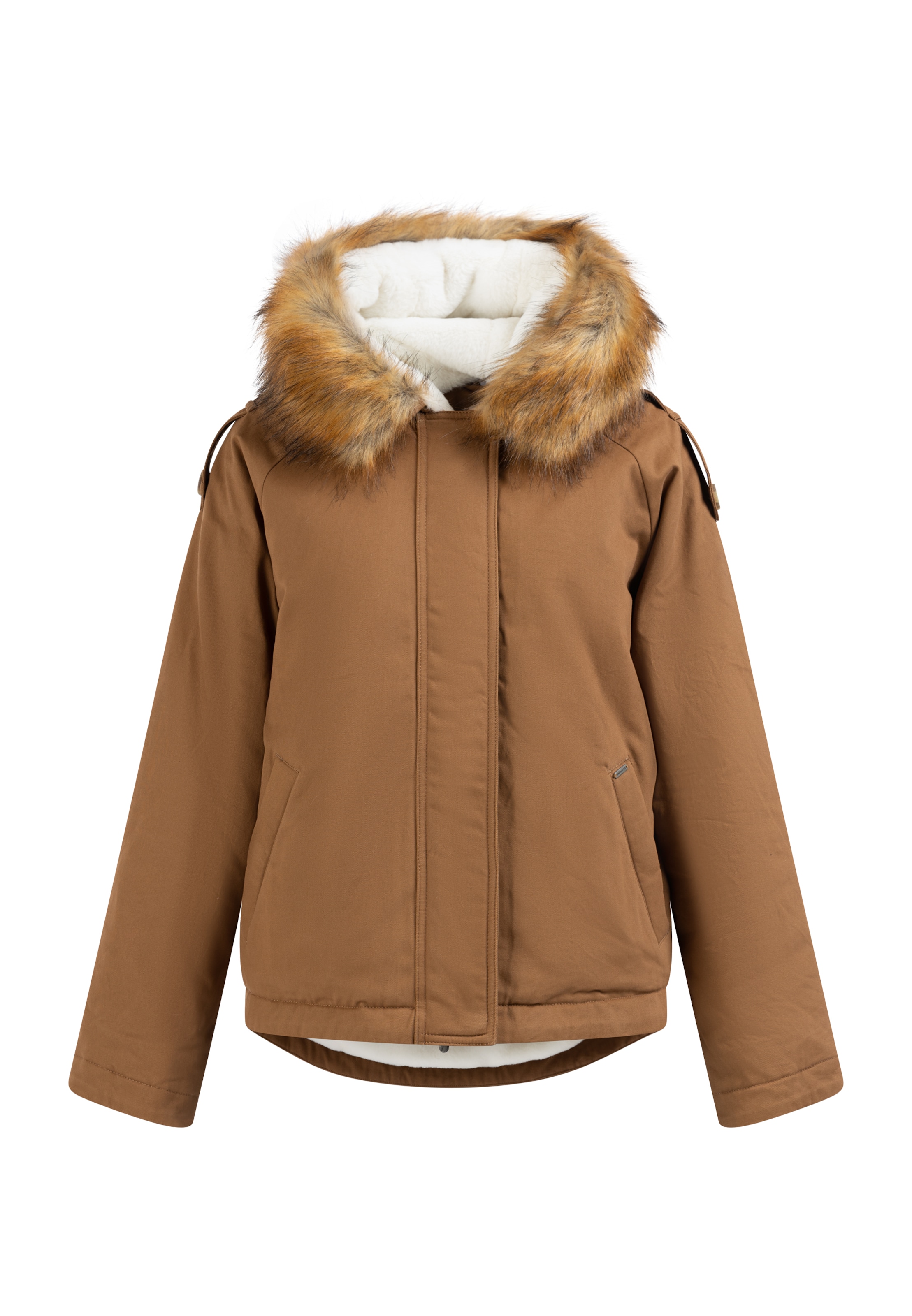 DreiMaster Vintage Zimní bunda – hnědá: přední strana