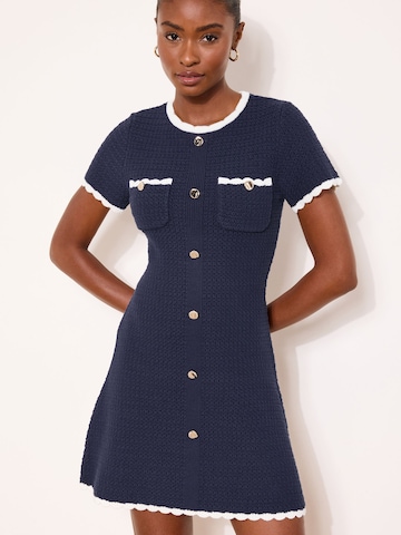 Lipsy Плетена рокля в синьо: отпред