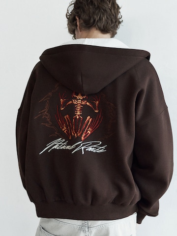 Pull&Bear Sweatjacka i brun