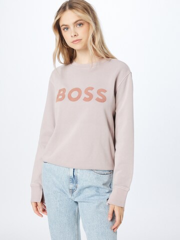 Sweat-shirt 'Elaboss' BOSS Orange en rose : devant