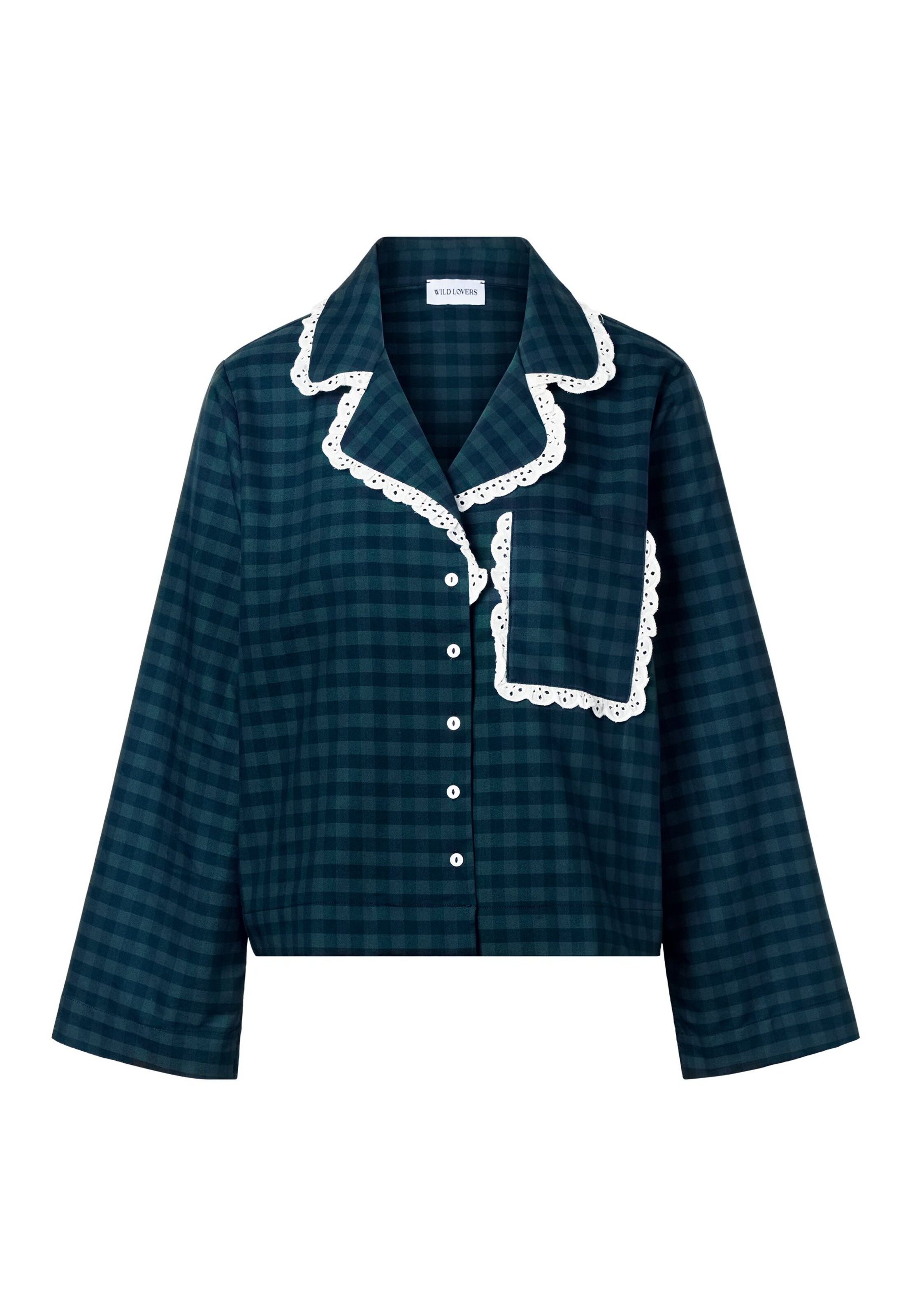 WILD LOVERS - Camiseta para dormir 'MAGDA' en verde: frente