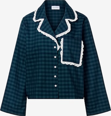 Camicia da notte 'MAGDA' di WILD LOVERS in verde: frontale