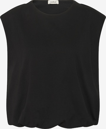 SOAKED IN LUXURY Blouse in Zwart: voorkant